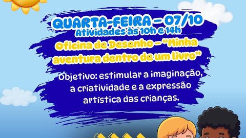 Oficina de Desenho – "Minha aventura dentro de um livro"