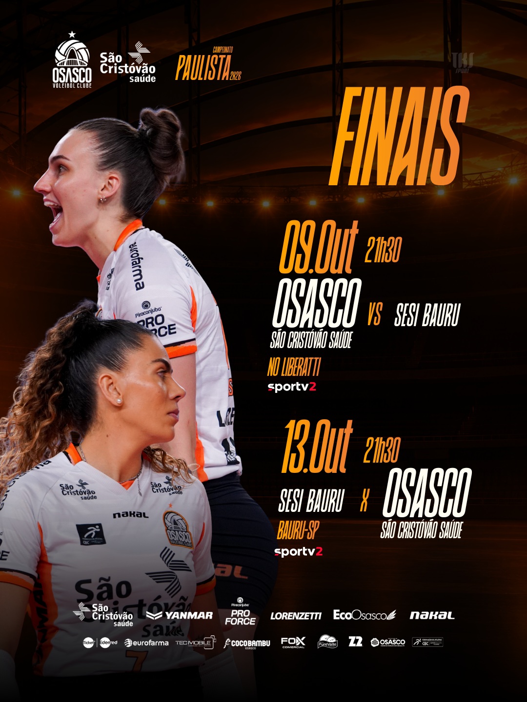 Finais do Campeonato Paulista 2026 - Osasco São Cristóvão Saúde vs Sesi Bauru