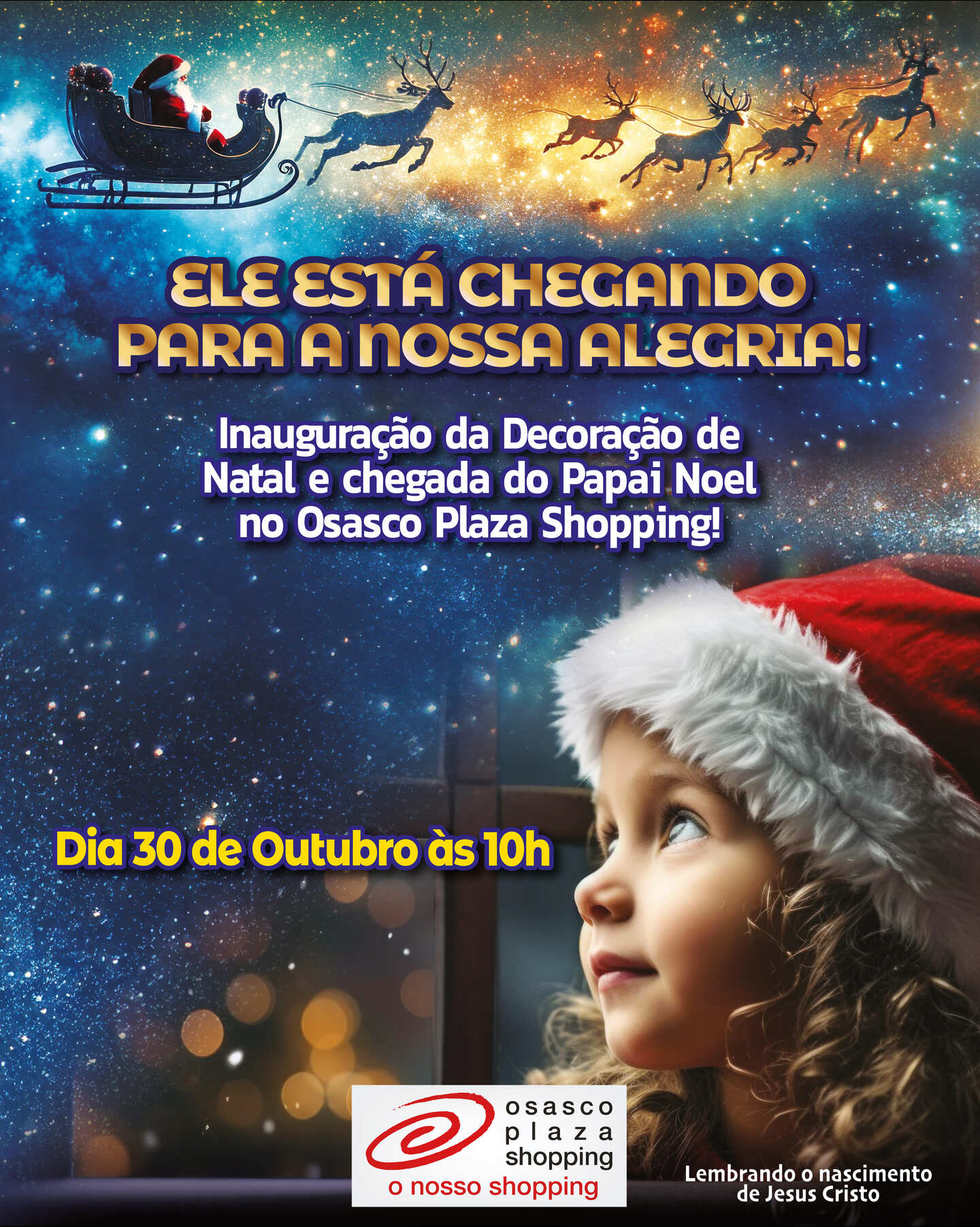 Inauguração da Decoração de Natal e chegada do Papai Noel