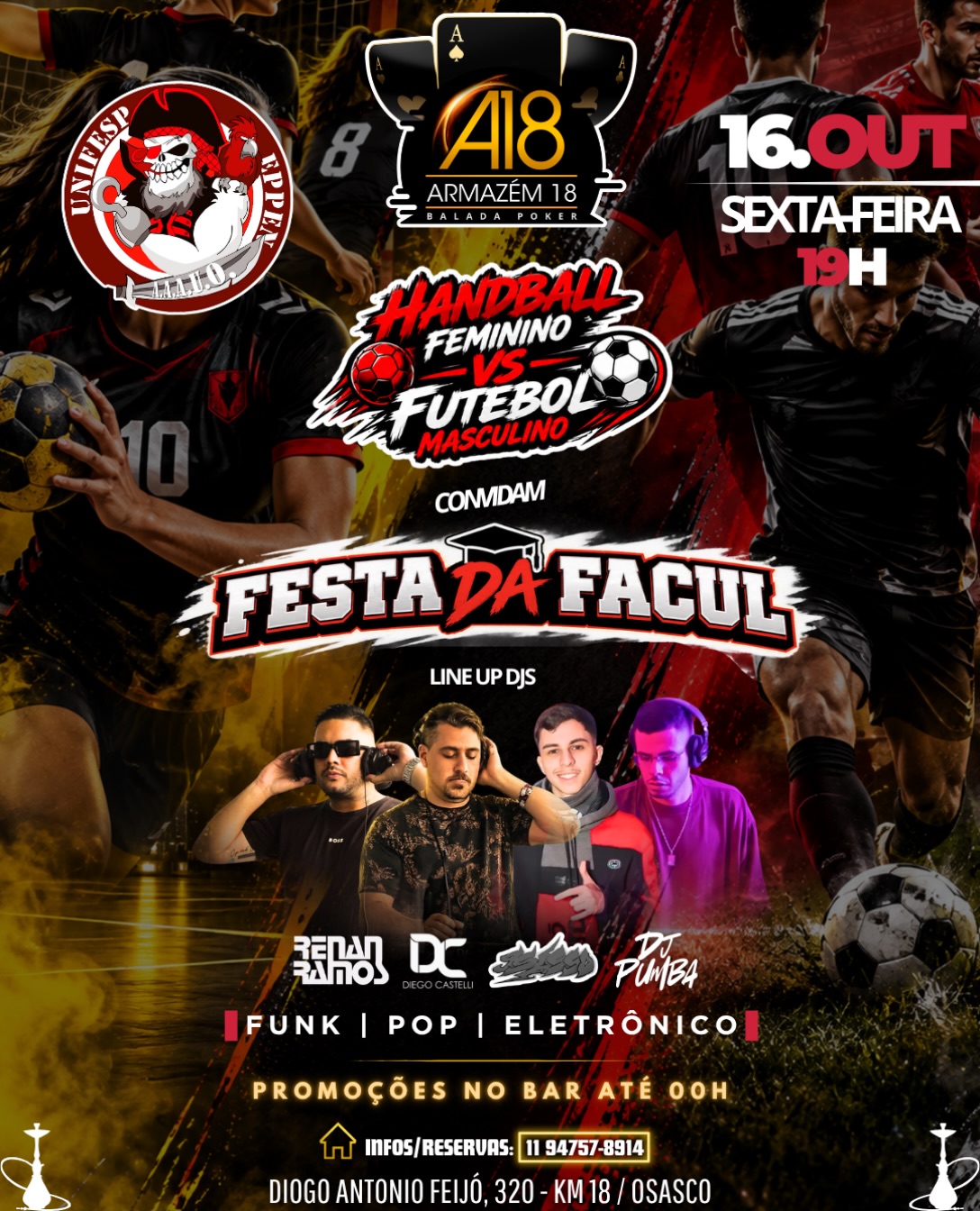 Festa da Facul - Handebol Feminino vs Futebol Masculino