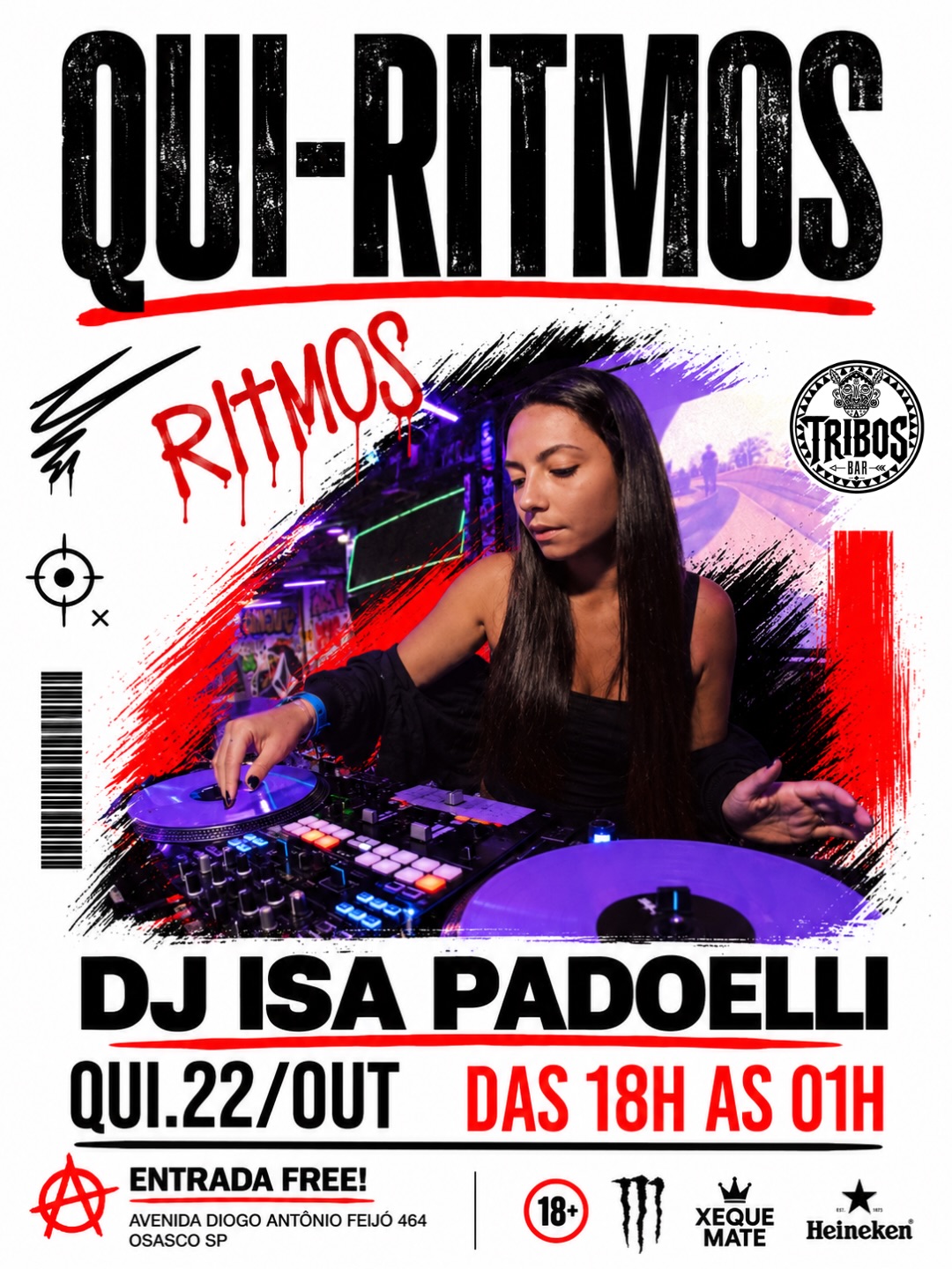 QUI-RITMOS com DJ Isa Padoelli