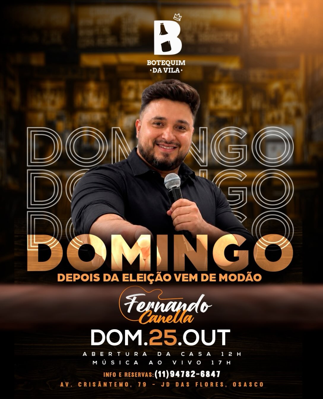 DOMINGOU COM MODÃO NO BOTEQUIM DA VILA com Fernando Canella