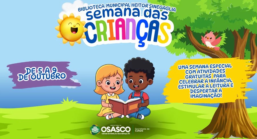 Biblioteca Heitor Sinegaglia promove atividades na semana das crianças